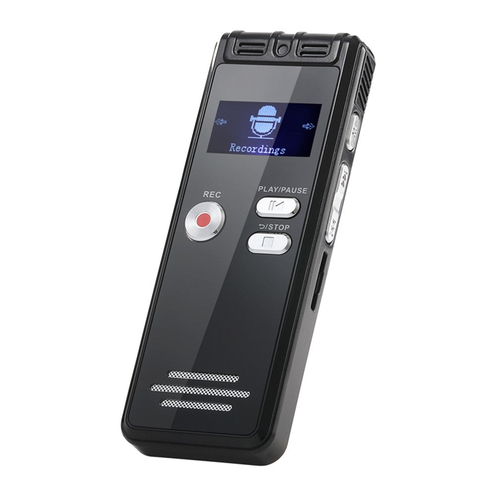 64GB Digital Voice Recorder with MP3 Playback, Mic, Speaker & Earphones