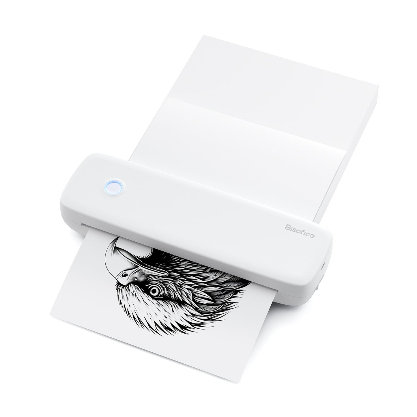 Wireless A4 Portable Thermal Transfer Printer with USB - No Ink Needed, Compatible with Windows/Mac, Perfect for Office, School & Tattoo Designs - Includes 1 Paper Roll