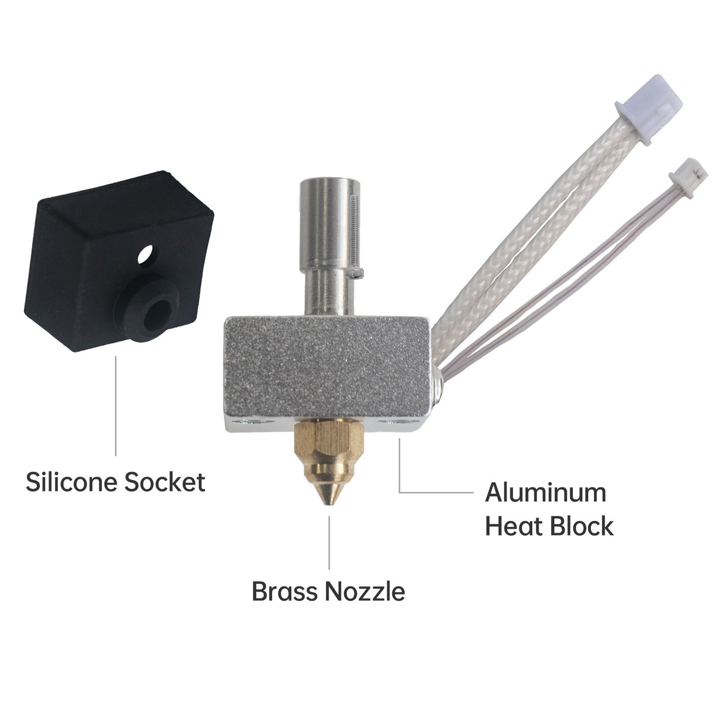 Enhanced Hotend Extruder Heater Block Kit for 1.75mm Filaments