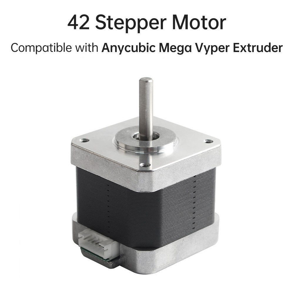 42 Stepper Motor 2 Phase 1.8° Step Angle - Low Noise Compatible with Anycubic Mega Vyper Extruder (Cable Not Included) - 3D Printer Part