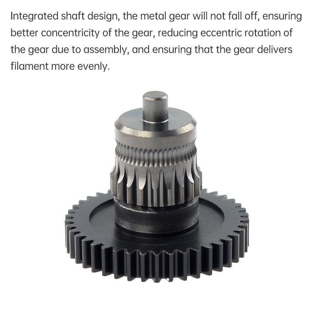Nano-Coated Hardened Steel Gear Set for Sprite Extruder - Wear & Corrosion Resistant, High Temp Filament Feeder Kit