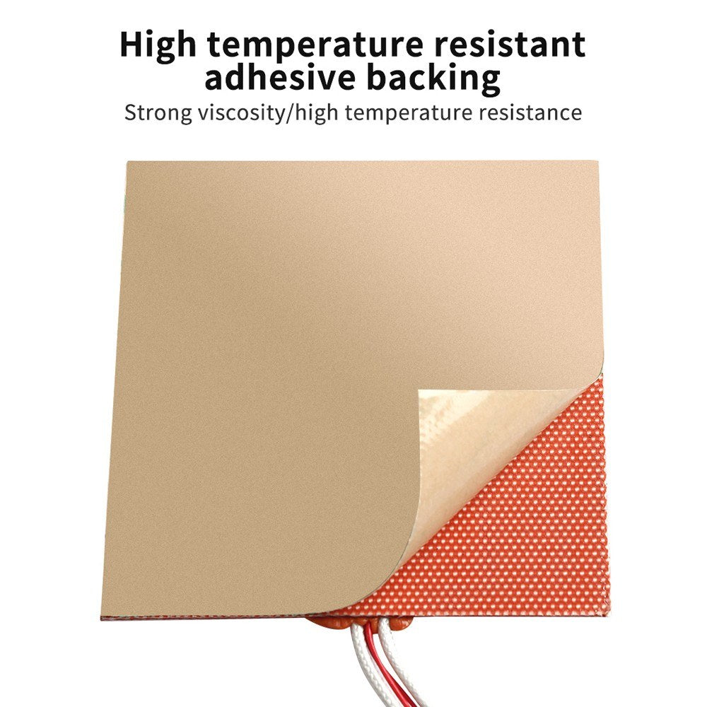 Silicone Heater Pad for 3D Printer, 24V 60W, 100x100mm Heated Bed Mat Accessory