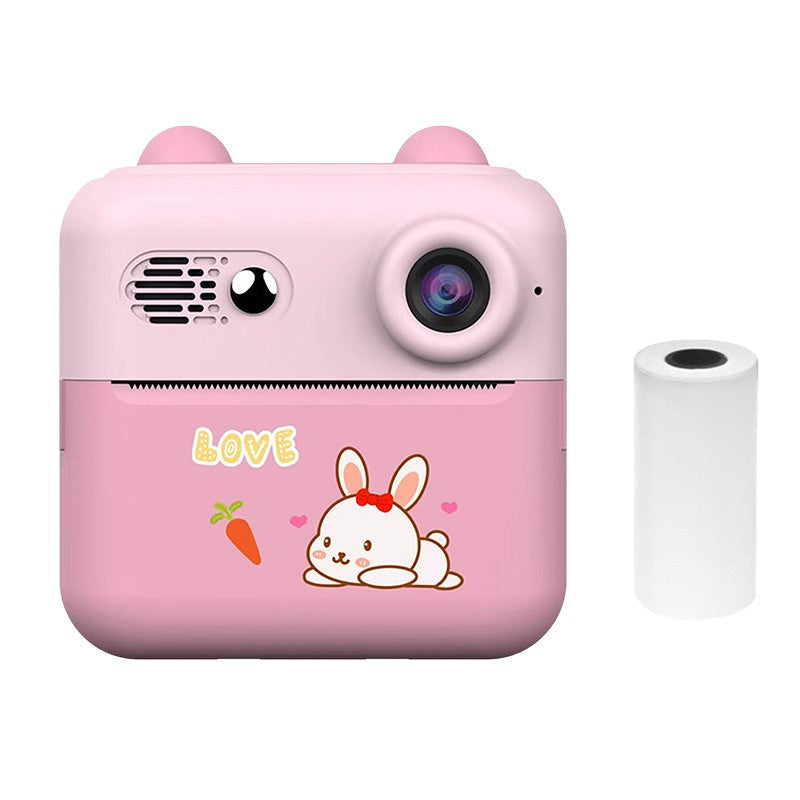 Portable 1080P Instant Print Camera for Kids with 1200W Lens, 2.4 Screen, and 1 Print Paper Roll