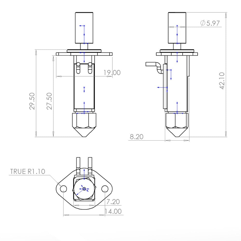 Trianglelab CHCB-OT Hotend Compatible with Creality K1/ K1 Max/ CR-M4, Sprite Extruder, High Flow Rate, MK8 Nozzle Compatible