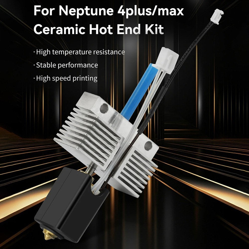 Ceramic Hotend Kit, 24V 80W with Heatsink & Silicone Sleeve for Elegoo Neptune 4 Plus/Max 3D Printers