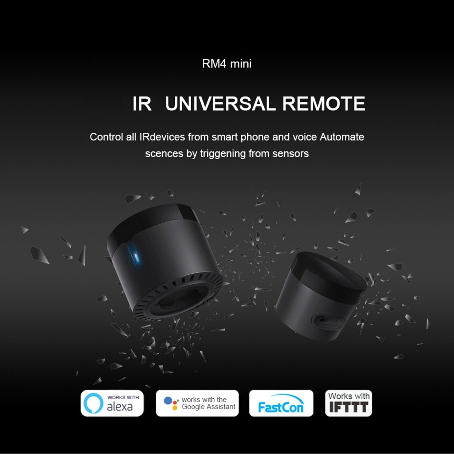 RM4 Mini IR Universal Remote - Broadlink Smart Home Wi-Fi Infrared Blaster