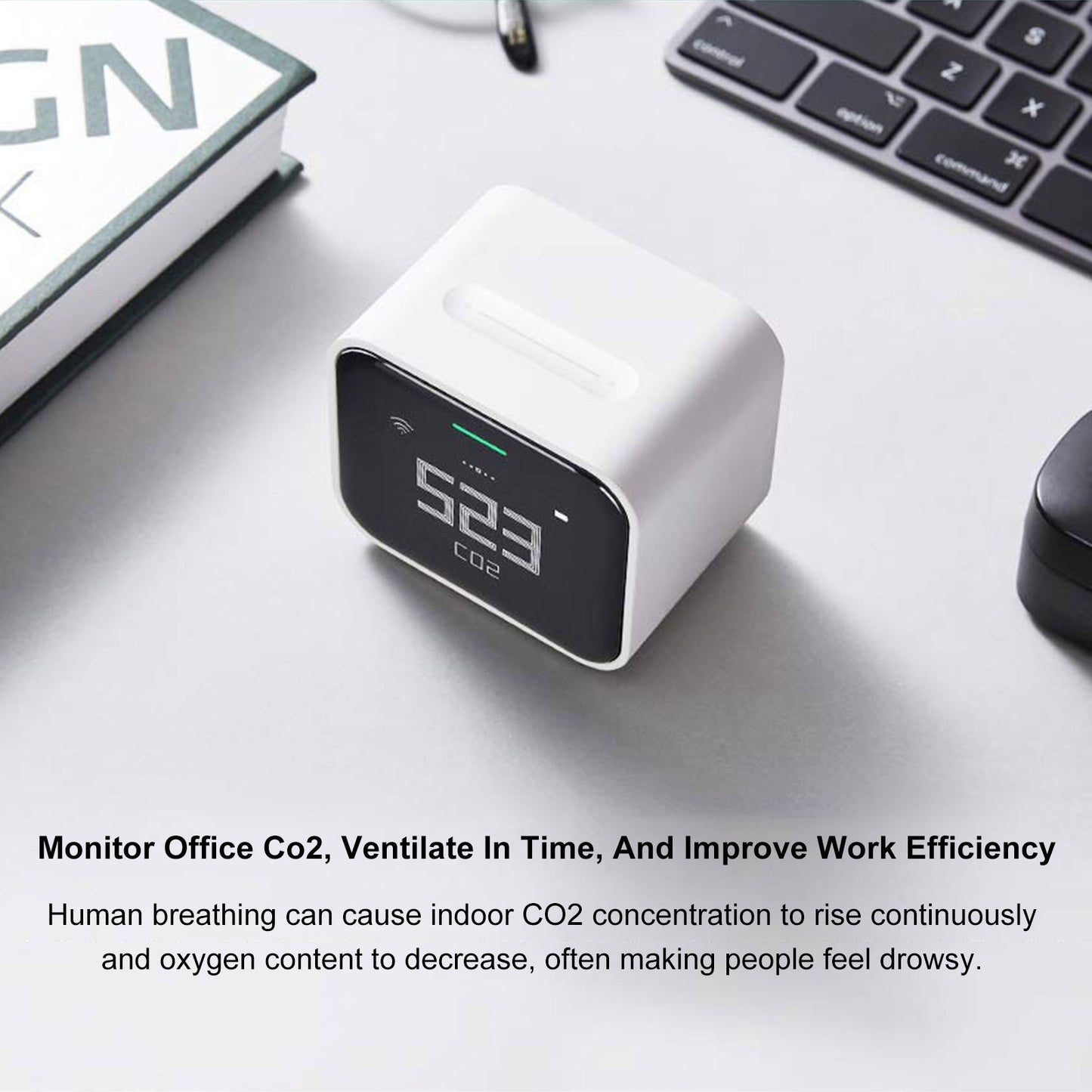 QingPing CGDN1 Smart Air Quality Monitor Lite: 5-in-1 Real-Time Indoor Climate Tracker