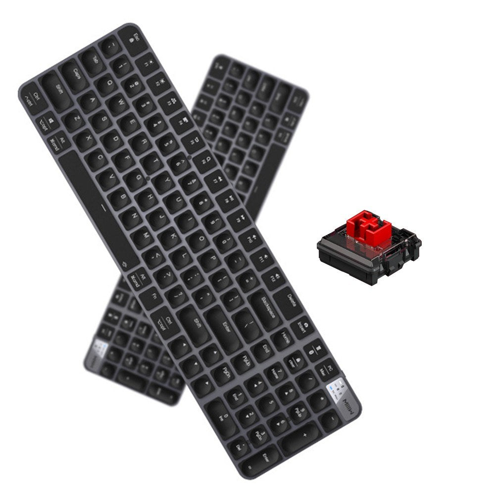 Ultra-Slim MIIIW K10 Wireless Mechanical Keyboard: 102 Keys, BT/2.4G, Customizable Backlight