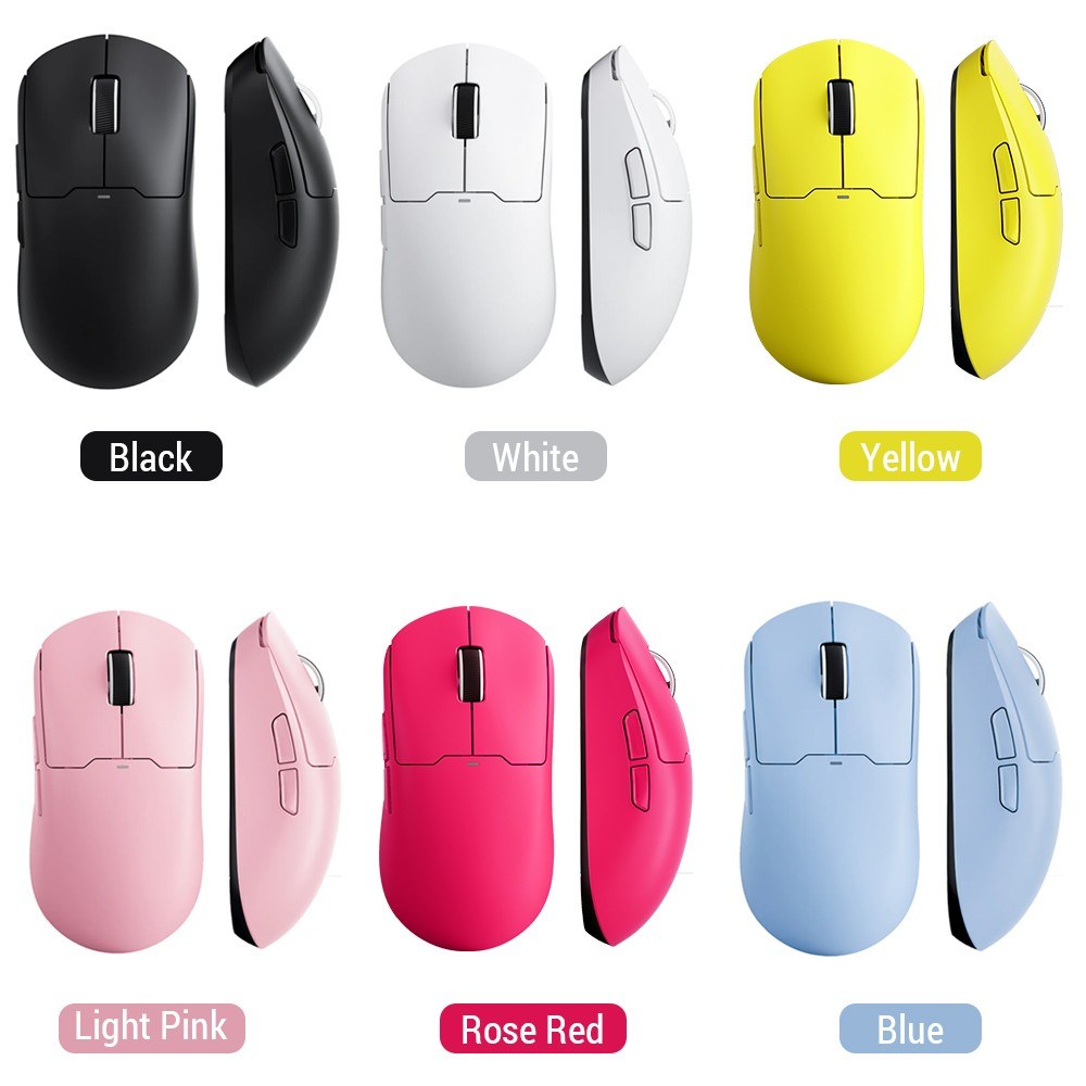 MCHOSE MC-A5-1S Tri-Mode Wireless Gaming Mouse - Lightweight, Adjustable DPI, White-A5