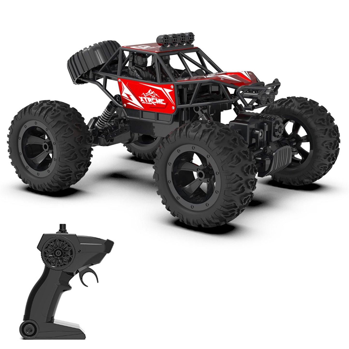 Dual Control 4WD 2.4GHz Off-Road Alloy Climbing Car with Remote & Watch