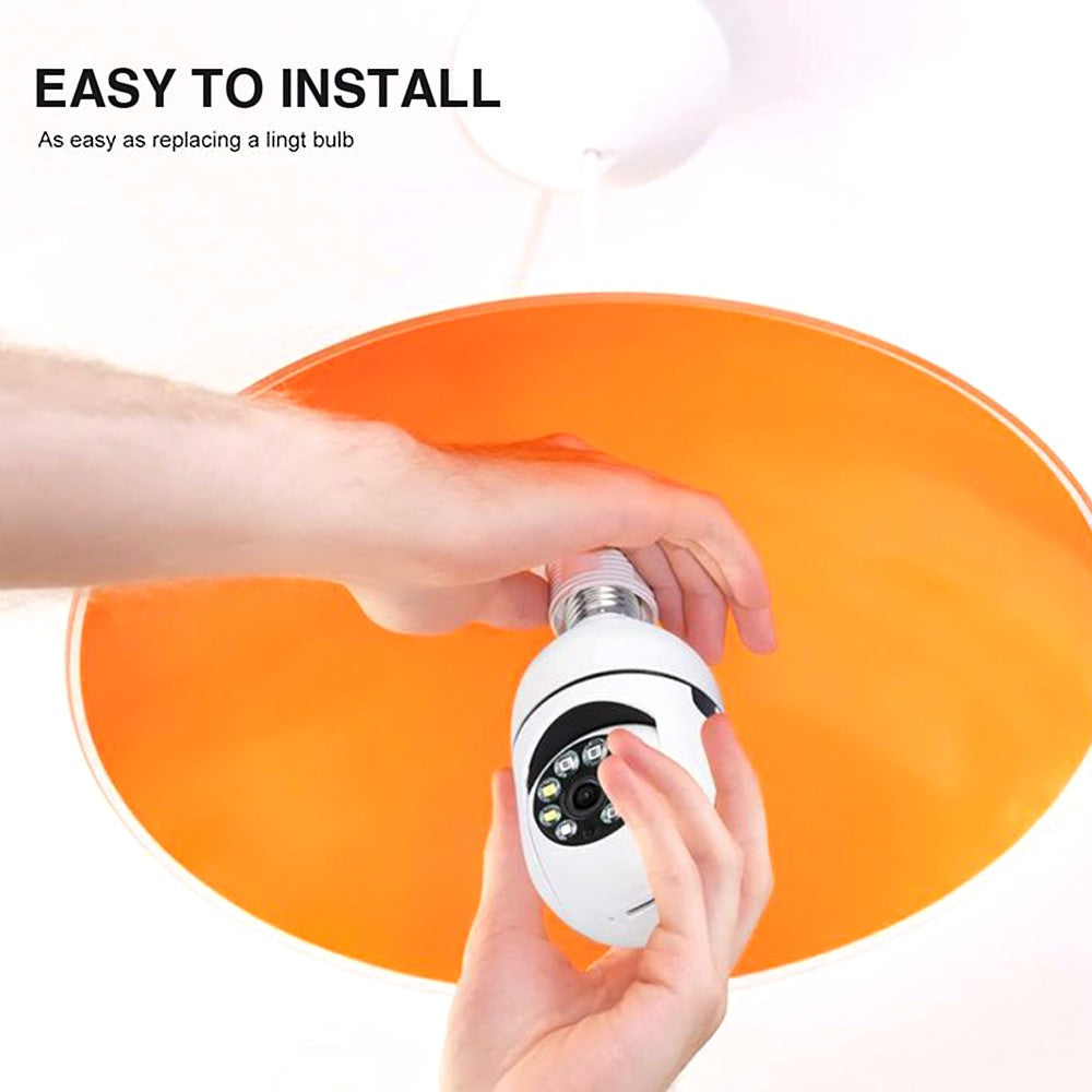 360° Panoramic Bulb Security Camera 1080P with 2.4GHz WiFi