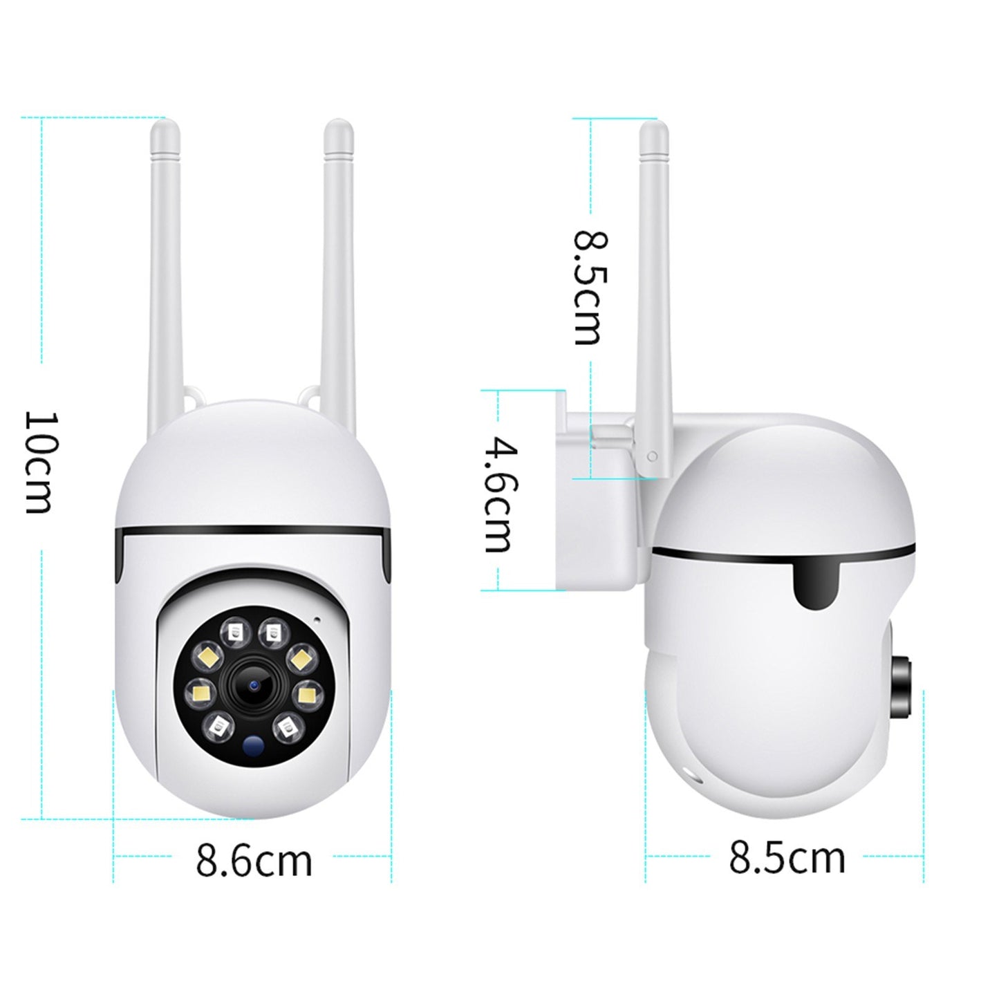 1080P HD Smart Security Camera with Night Vision, 350° Tilt, Motion Detection for Home, Baby, Pet, Elderly