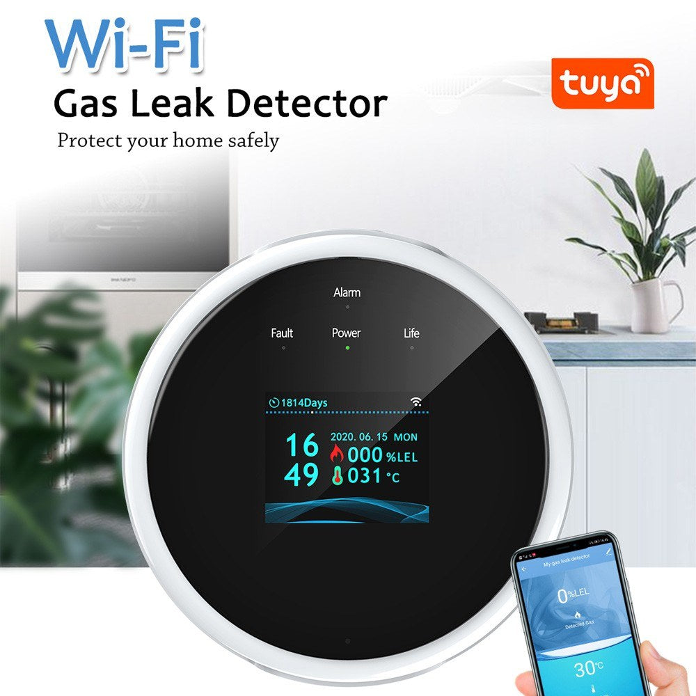 Smart WiFi Gas Leak Detector with Tuya App Control