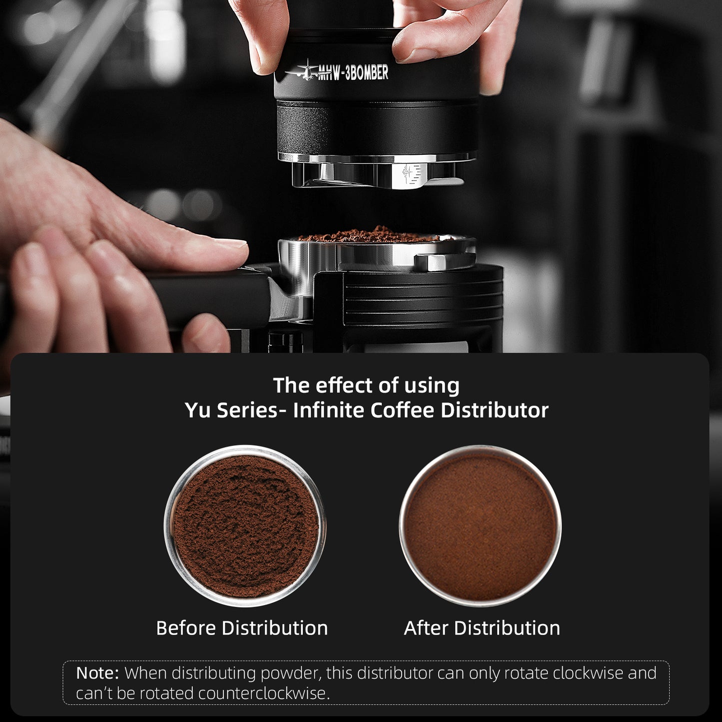 MHW-3BOMBER YU Series 58mm Espresso Distribution Tool