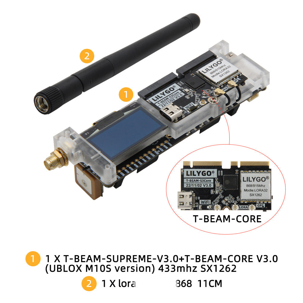 LILYGO® T-Beam SUPREME ESP32-S3+LoRa+GPS+OLED