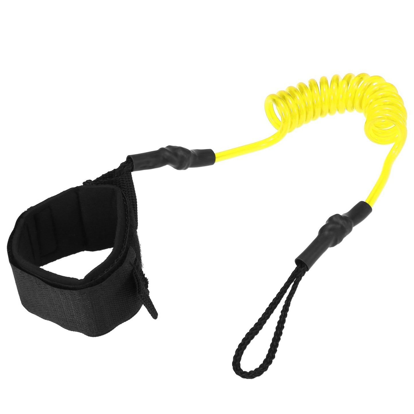 4ft Coiled Ankle Leash - Elastic SUP Paddleboard Leg Rope