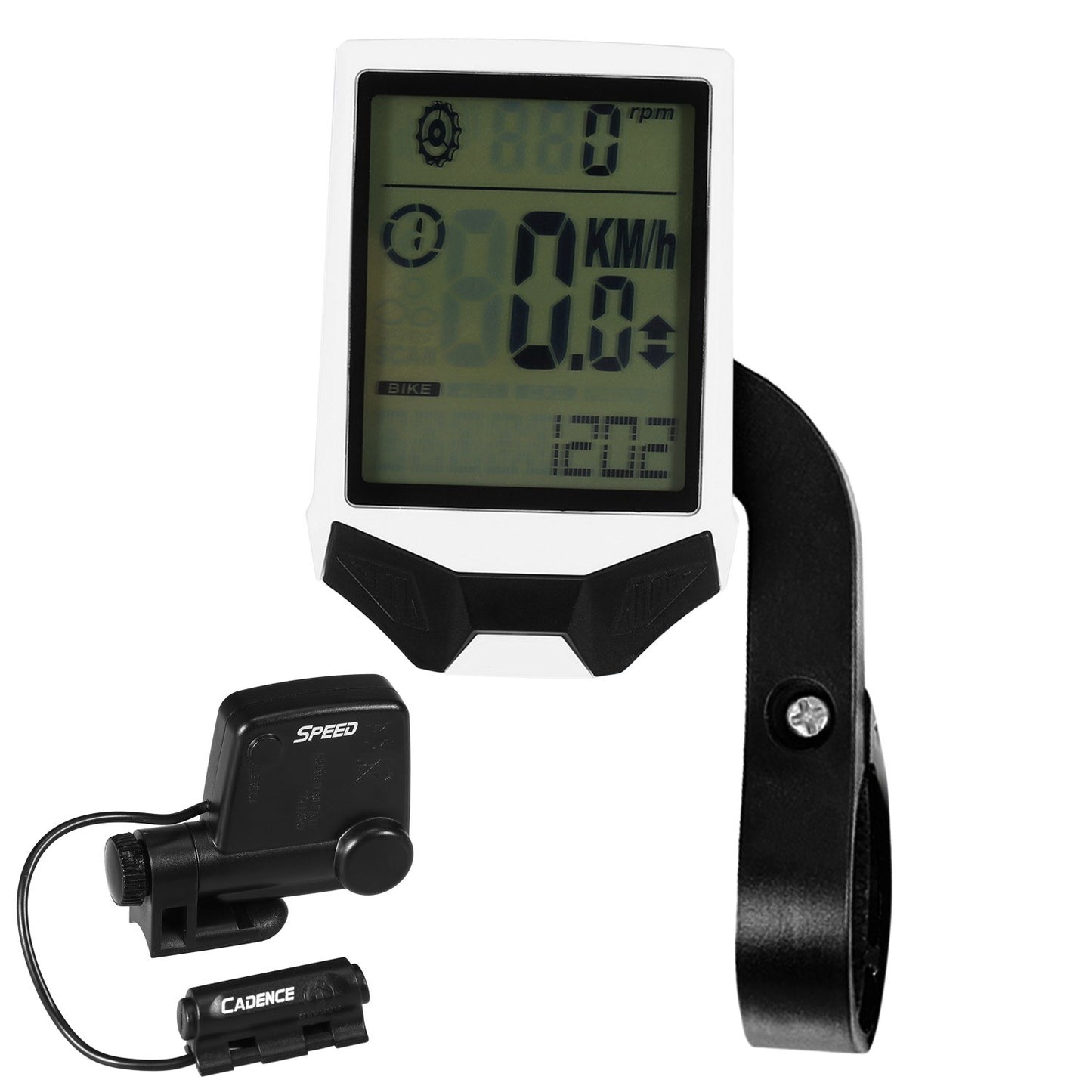 Wireless Cycling Computer with Cadence, Rainproof Multi-Function LCD Backlight