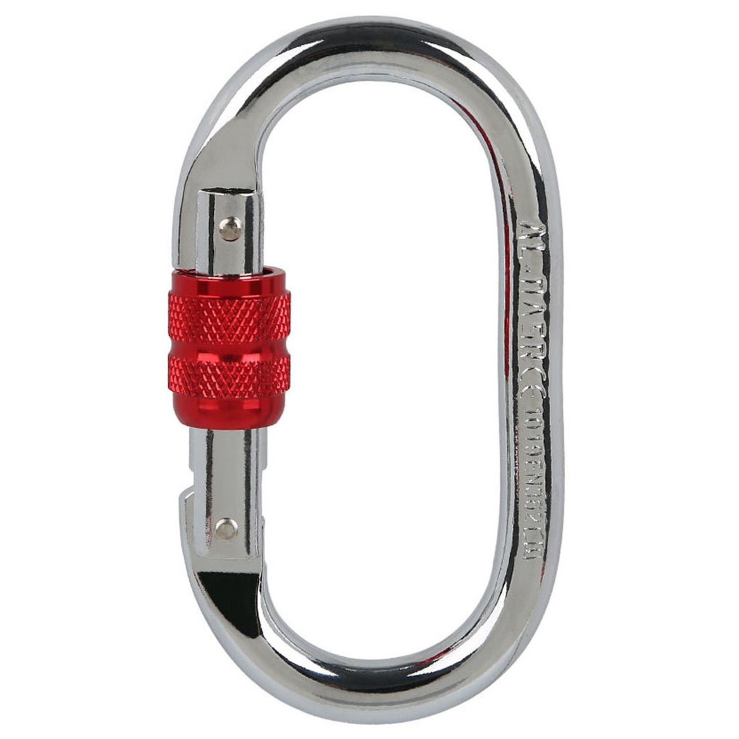 25KN Heavy Duty O-Shape Steel Climbing Carabiner - Professional Screw Lock Clip for Rappelling, Canyoning, and Hammock Gear