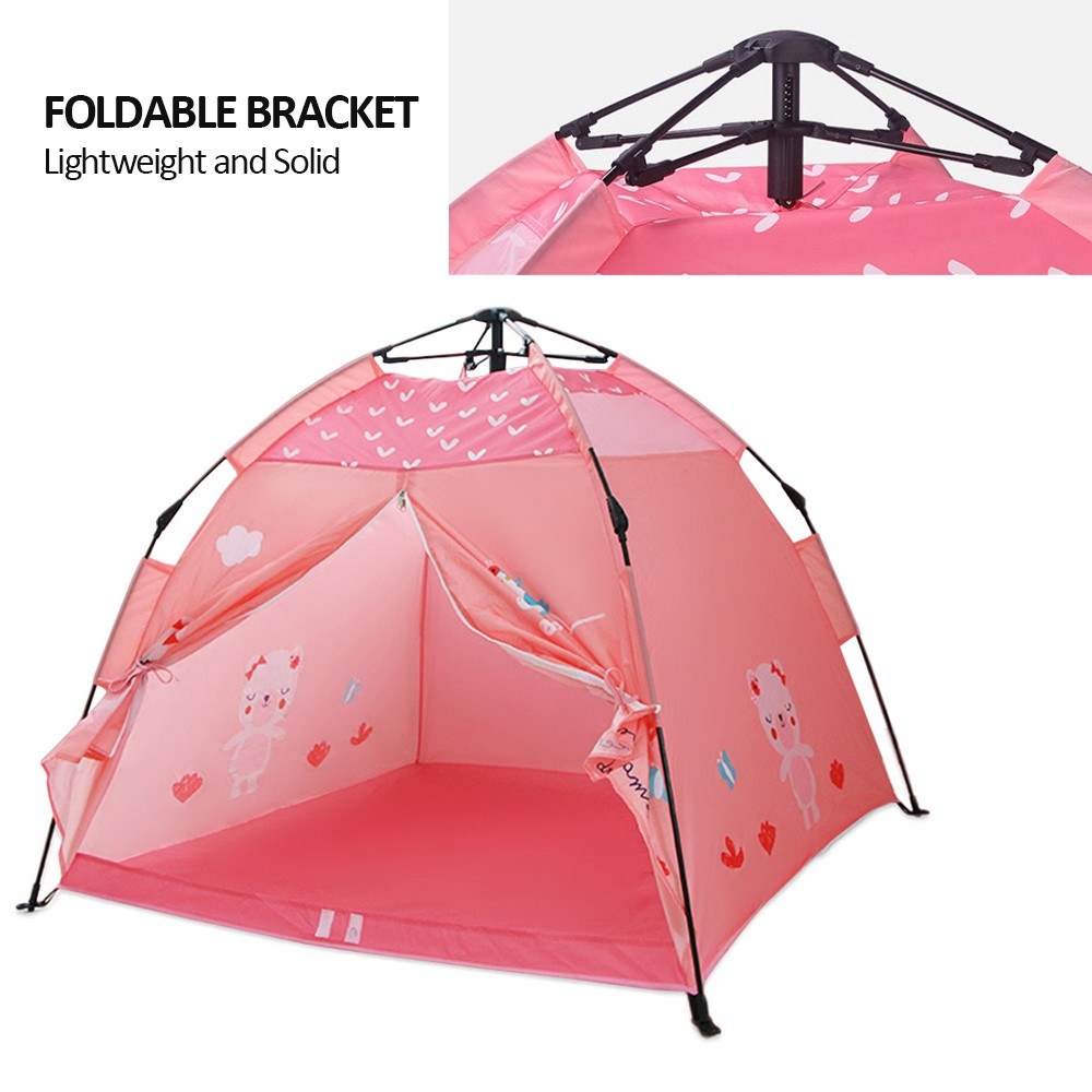 Foldable Kids Playhouse Tent: Portable Indoor/Outdoor Camping Tent for Boys & Girls