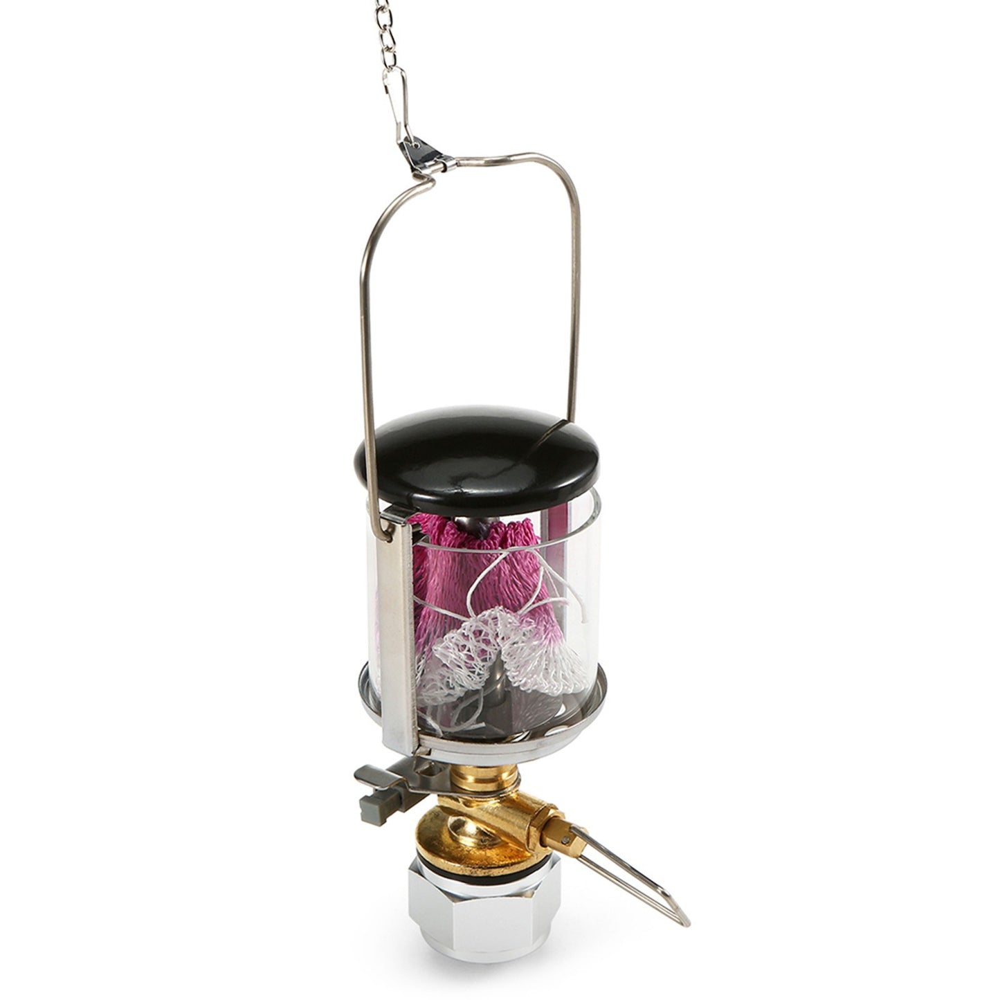 Portable Mini Propane Lantern - Single Mantle Gas Light with 2 Mantles for Hiking, Backpacking, and Travel