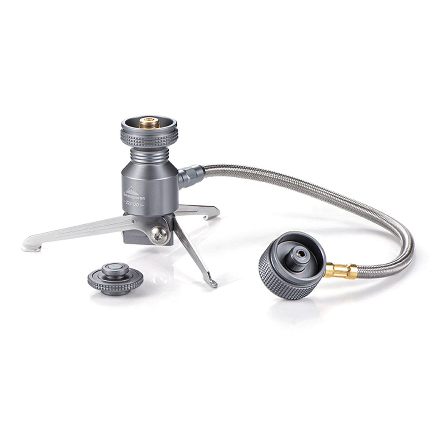 Collapsible Tripod Butane Gas Canister Adapter & Lamp Stand Connector
