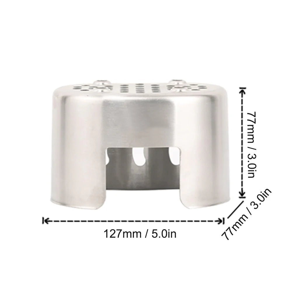 Stainless Steel Canteen Cup with Wood Burning Stove Stand