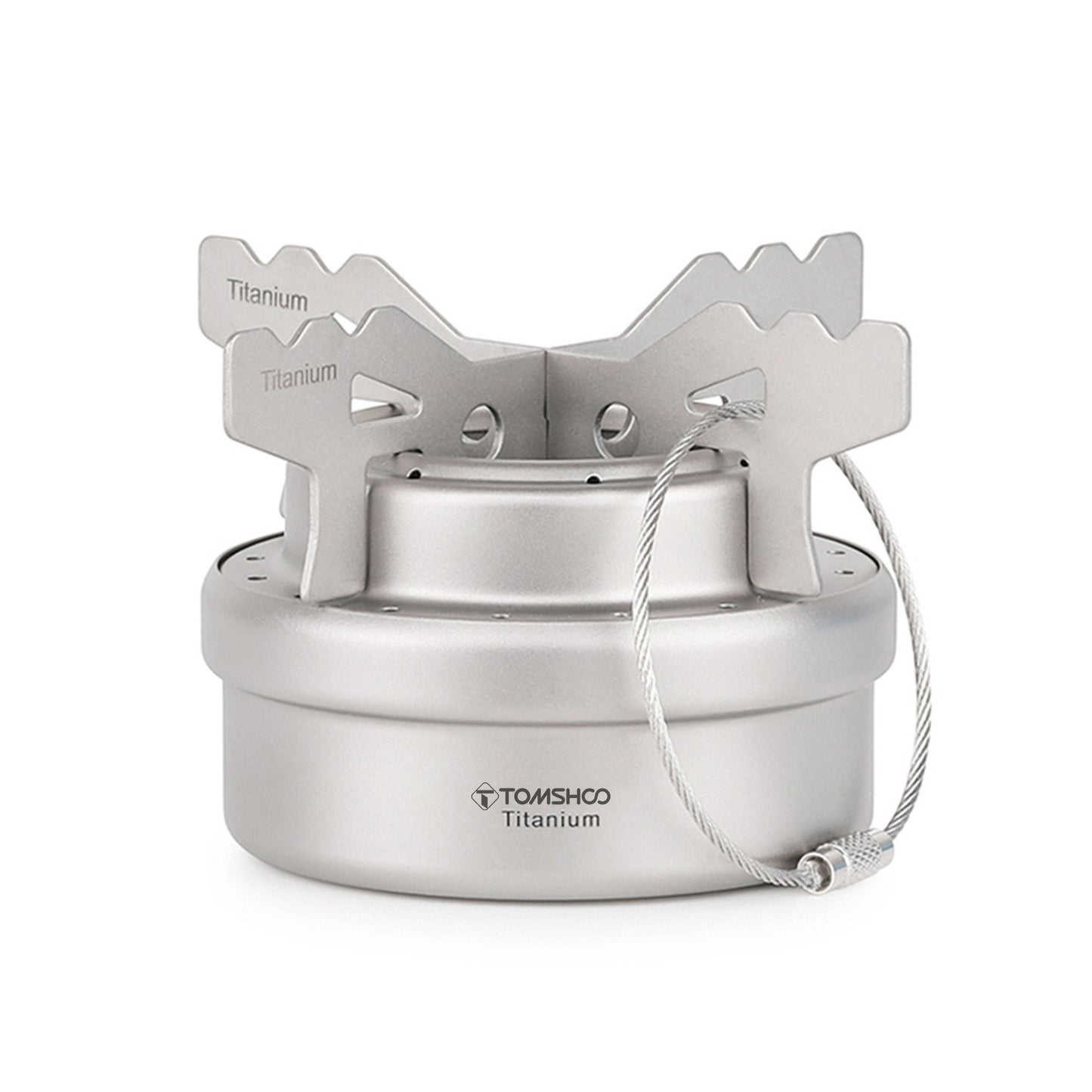 TOMSHOO Ultralight Portable Titanium Alcohol Stove for Camping & Hiking