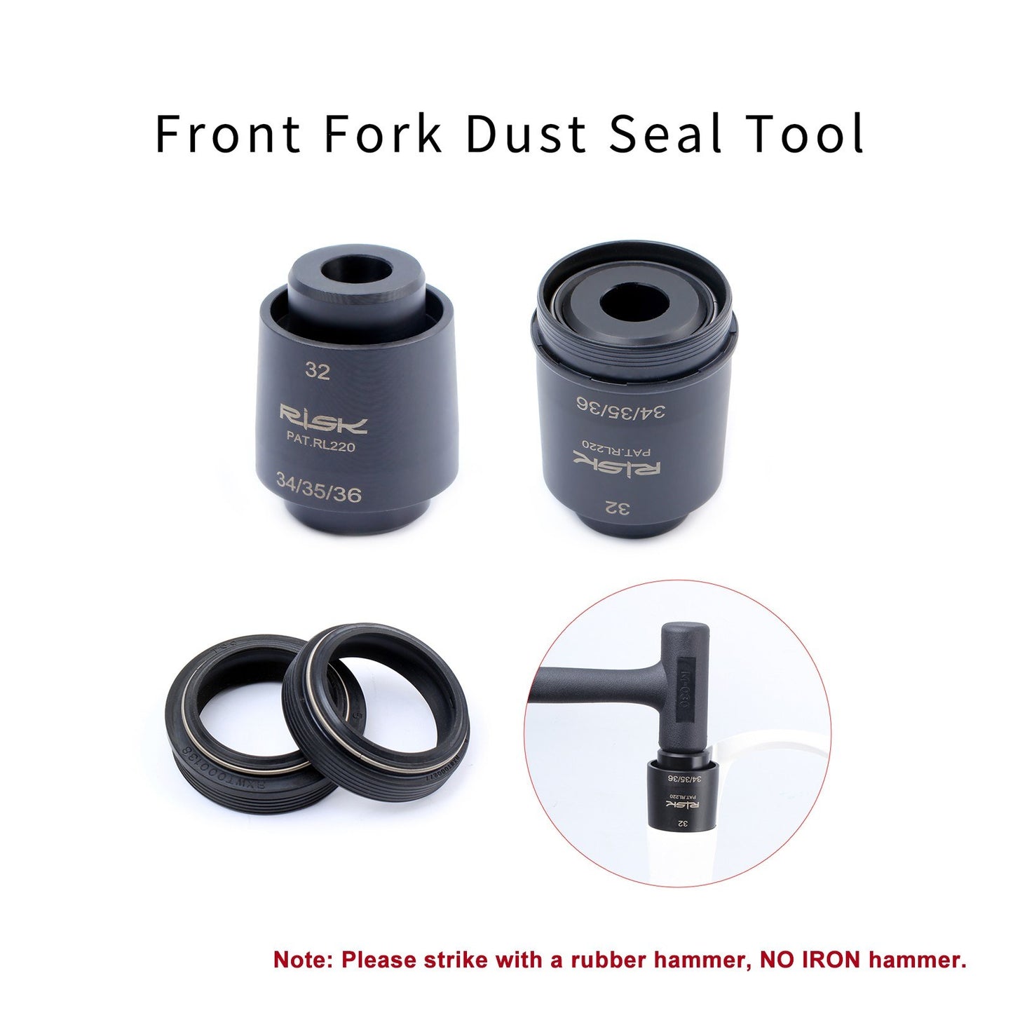 Suspension Fork Dust Seal Driver Tool for 32/34/35/36mm Bicycle Forks