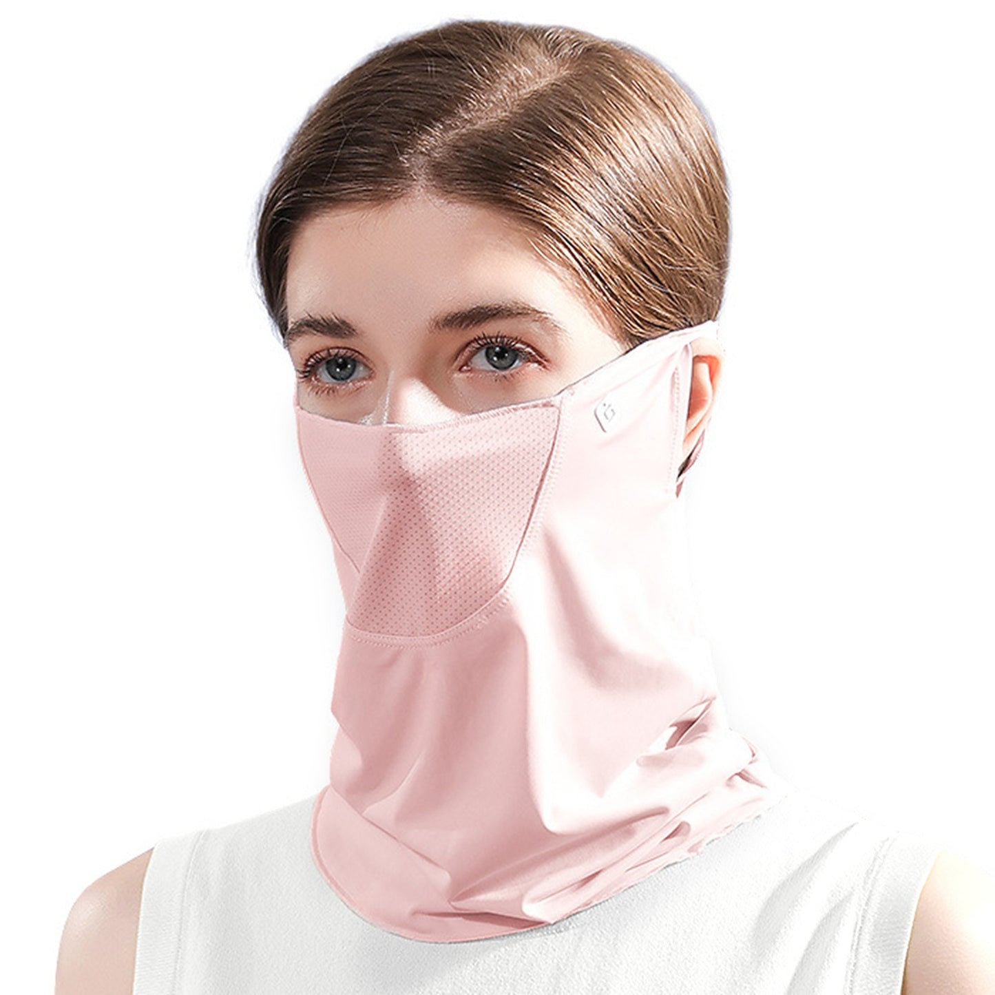 Womens UV Protection Summer Face Cover Earloop Neck Gaiter Breathable Scarf for Outdoor Sports