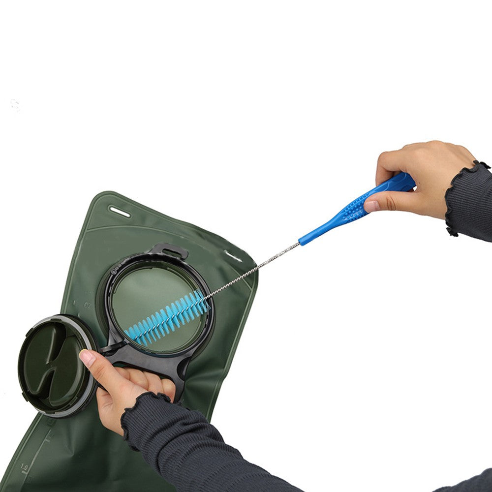 4-in-1 Universal Water Bag Cleaner Set with Flexible Long Hose Brush, Small Valve Brush, Large Bladder Brush & Drying Hanger