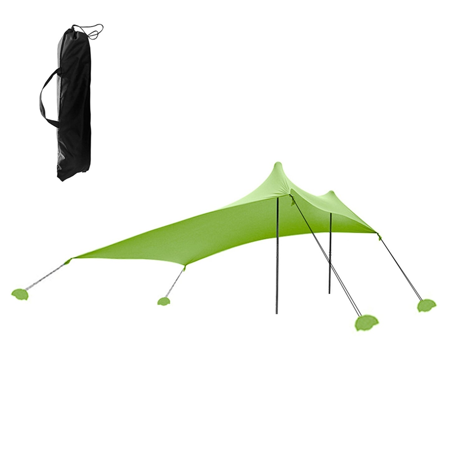 Sun Shelter Beach Tent with Sandbag Anchors