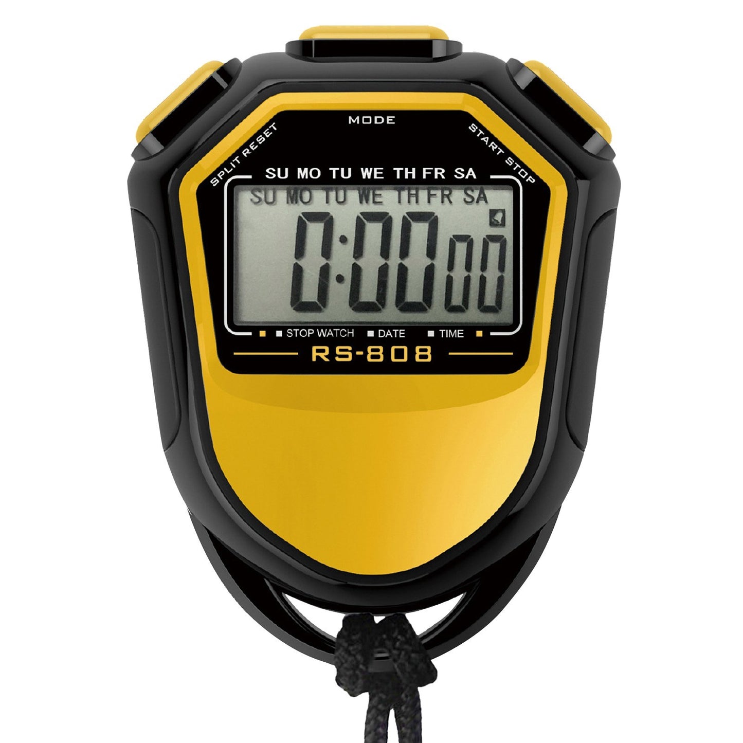 Digital Waterproof Stopwatch with Strap - Handheld LCD Timer & Chronograph for Sports Training