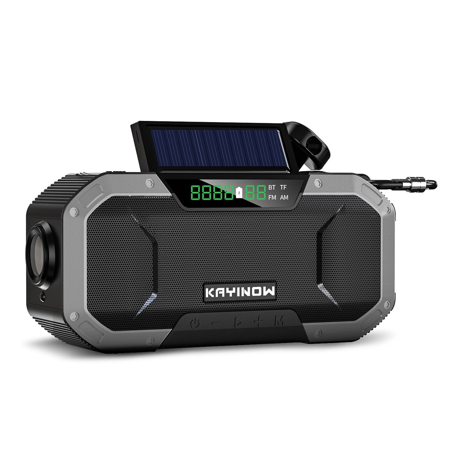 5000mAh Solar Hand Crank Emergency Radio with Flashlight & Power Bank for Outdoor Camping Survival