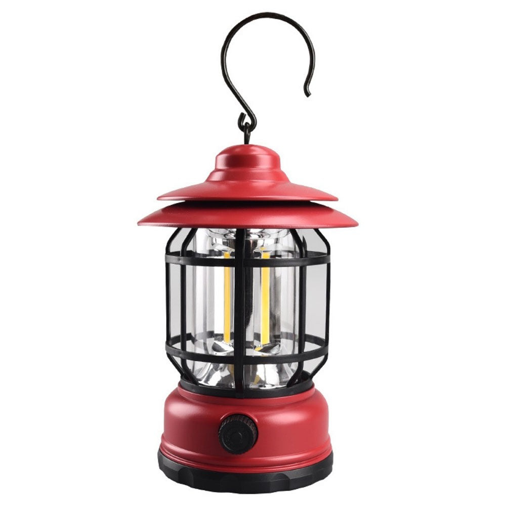 USB Rechargeable Retro Camping Lantern - Stepless Dimming Emergency Light for Outdoor Activities