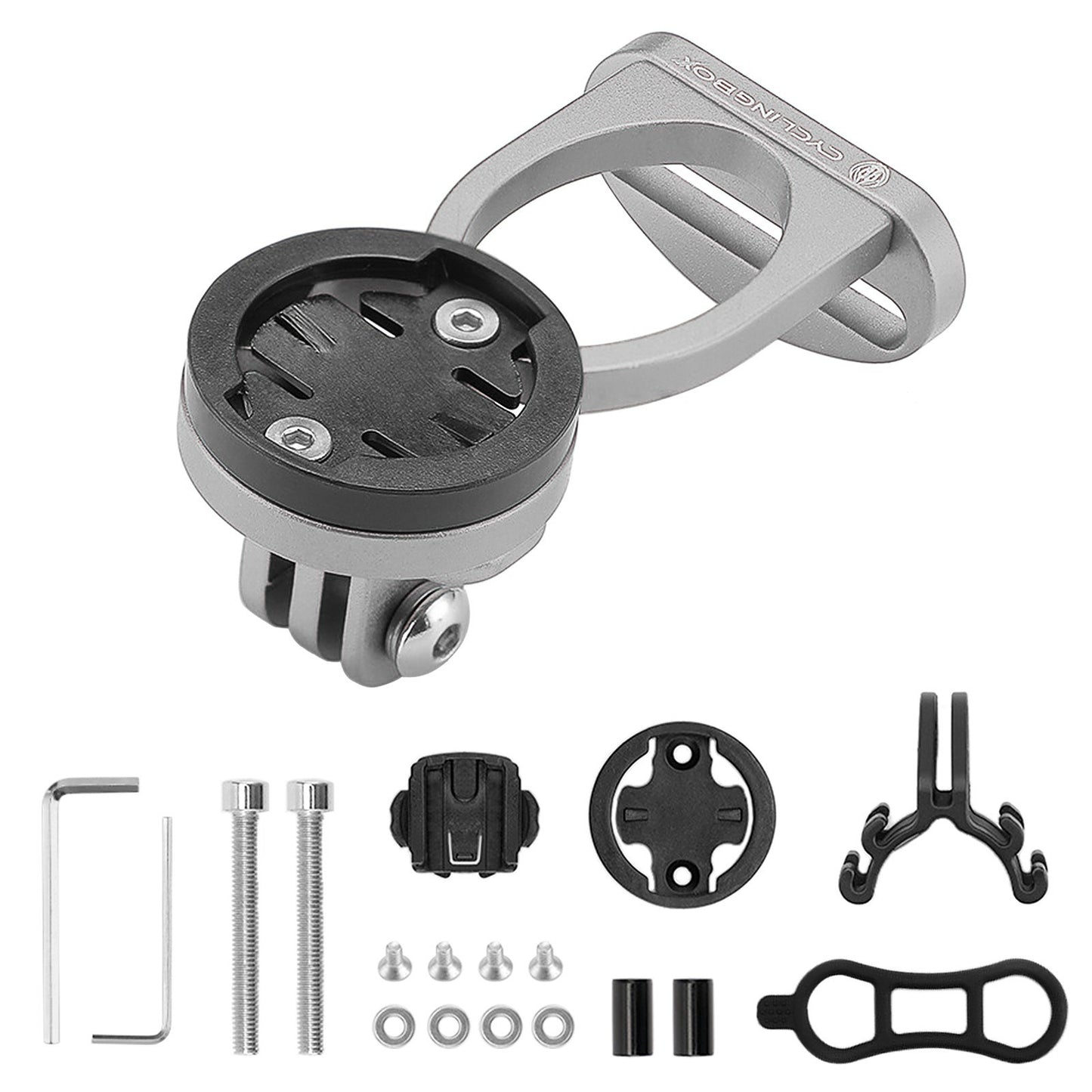 Front Bike Mount for Garmin/Bryton/GoPro/CATEYE - Multifunctional Computer, Camera, Flashlight Holder