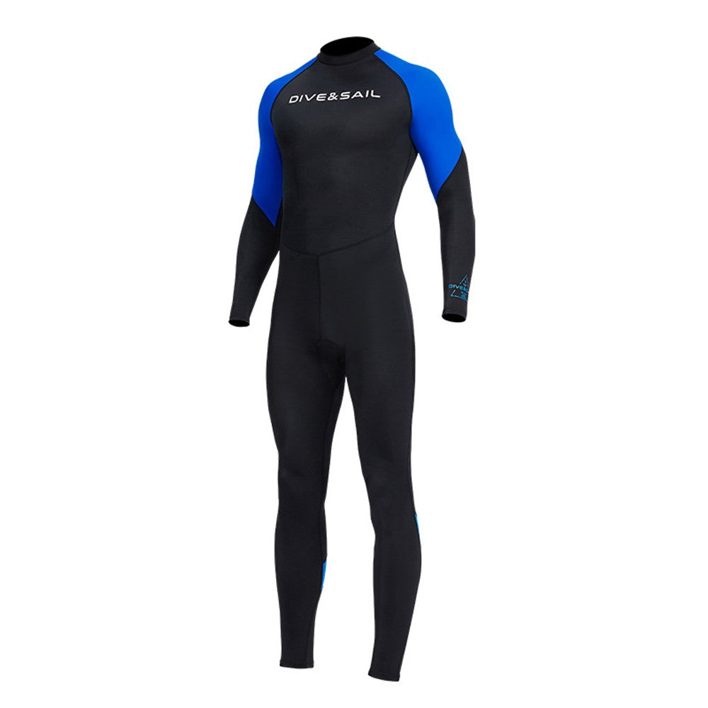 Mens One-Piece Diving Wetsuit with Back Zipper