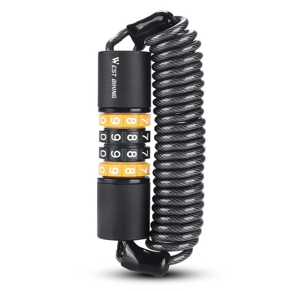 4-Digit Combination Bicycle Anti-Theft Elastic Lock