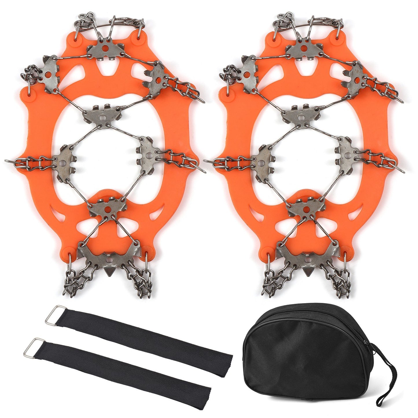 Stainless Steel 32-Tooth Ice Claw Anti-Slip Shoe Covers for Snow and Ice