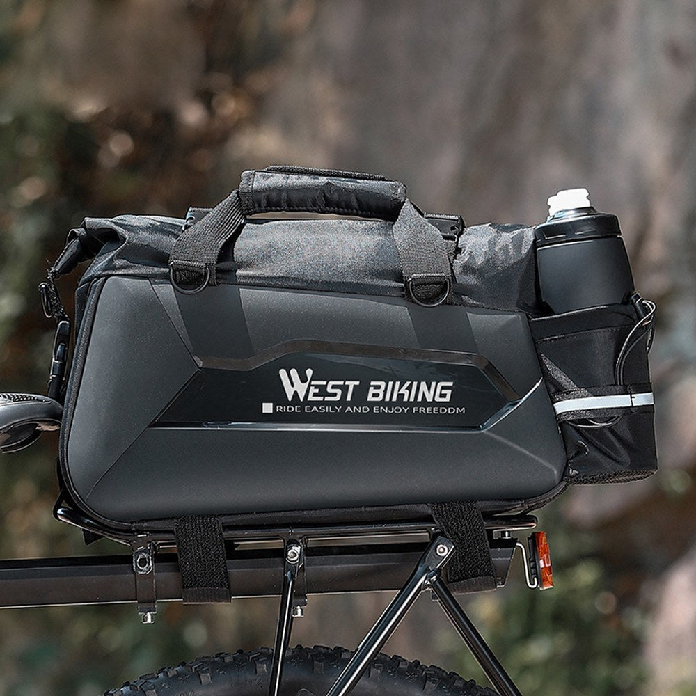 WEST BIKING Expandable Bike Rear Seat Bag - Large Capacity Bicycle Rack Storage and Travel Luggage Handbag