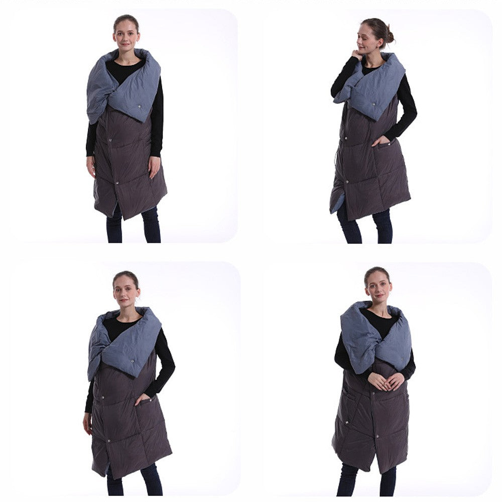 USB Heated Shawl Blanket - Soft, Fast-Heating Electric Wrap for Outdoors