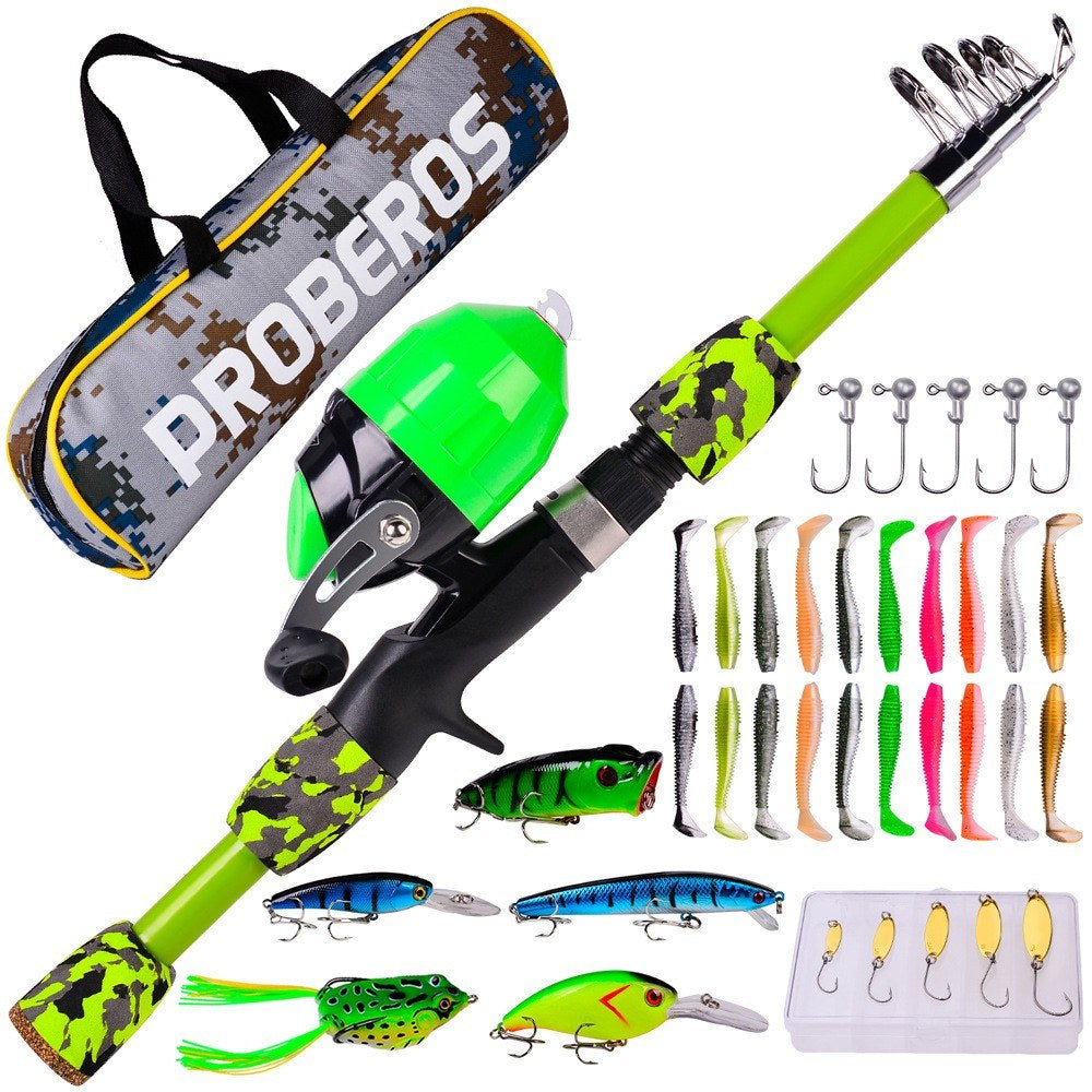 PROBEROS Retractable Offshore Fishing Rod & Reel Kit