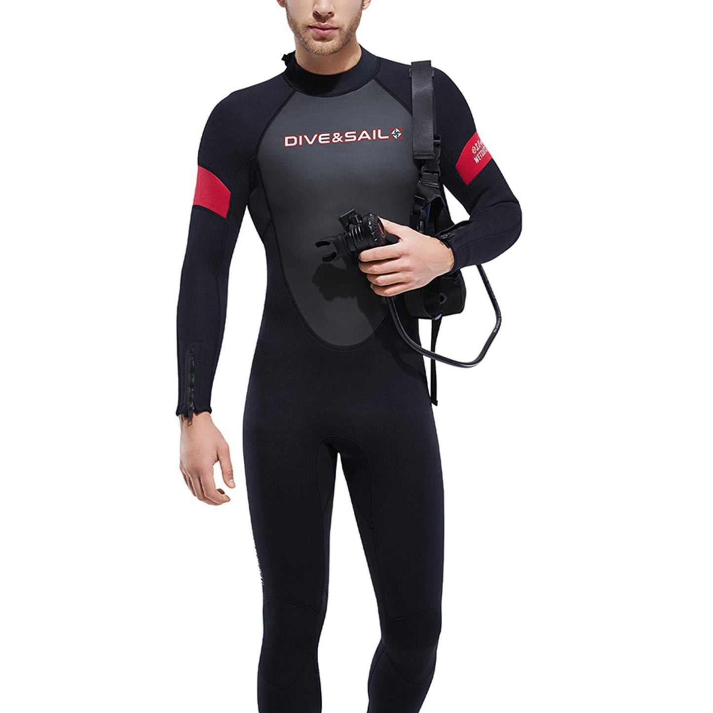 Unisex 3MM Full Body Wetsuit for Diving, Surfing & Winter Swimming - DIVE&SAIL Long Sleeve Thermal Suit