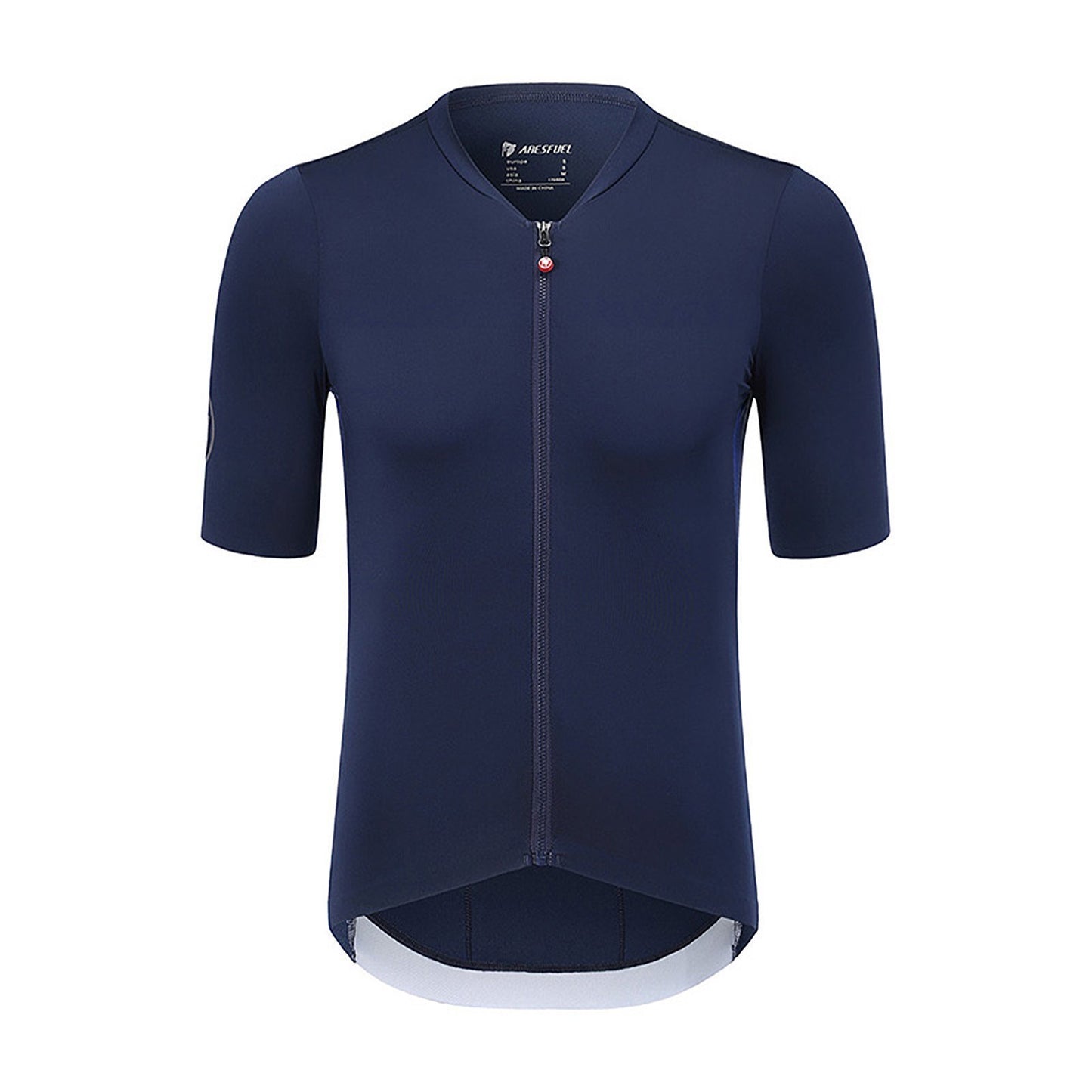 Mens Breathable Quick-Dry Cycling Jersey with Reflective Fabric for Spring-Summer Riding