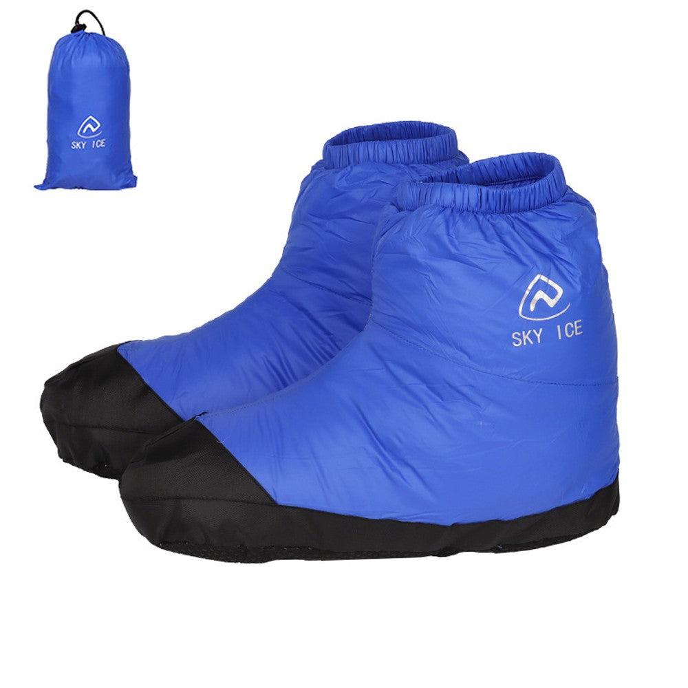 Waterproof Down Slipper Boots - Lightweight Stuffed Booties & Feet Covers