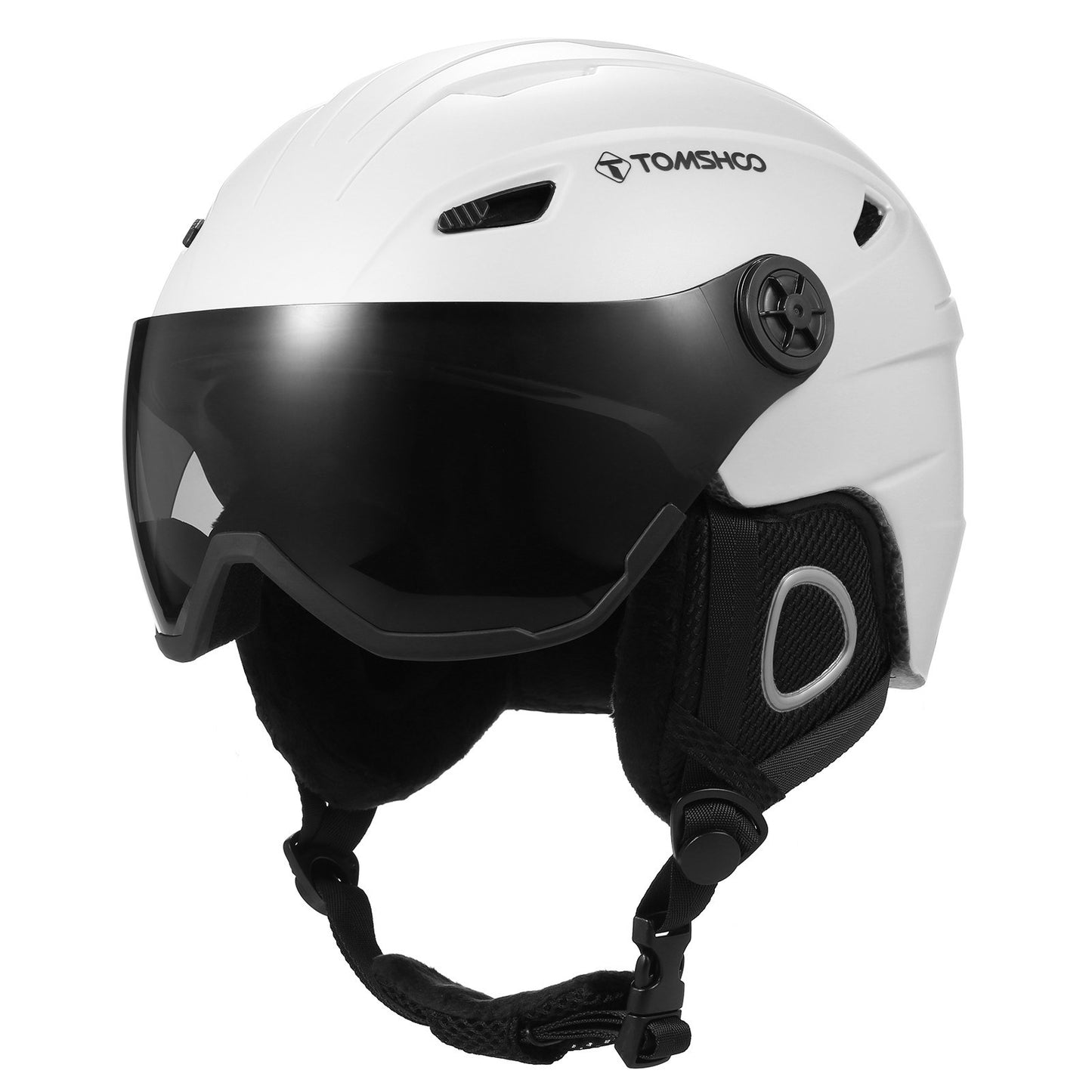 Lightweight Ski & Snowboard Helmet with Removable Goggles, Lining, and Ear Pads for Men & Women