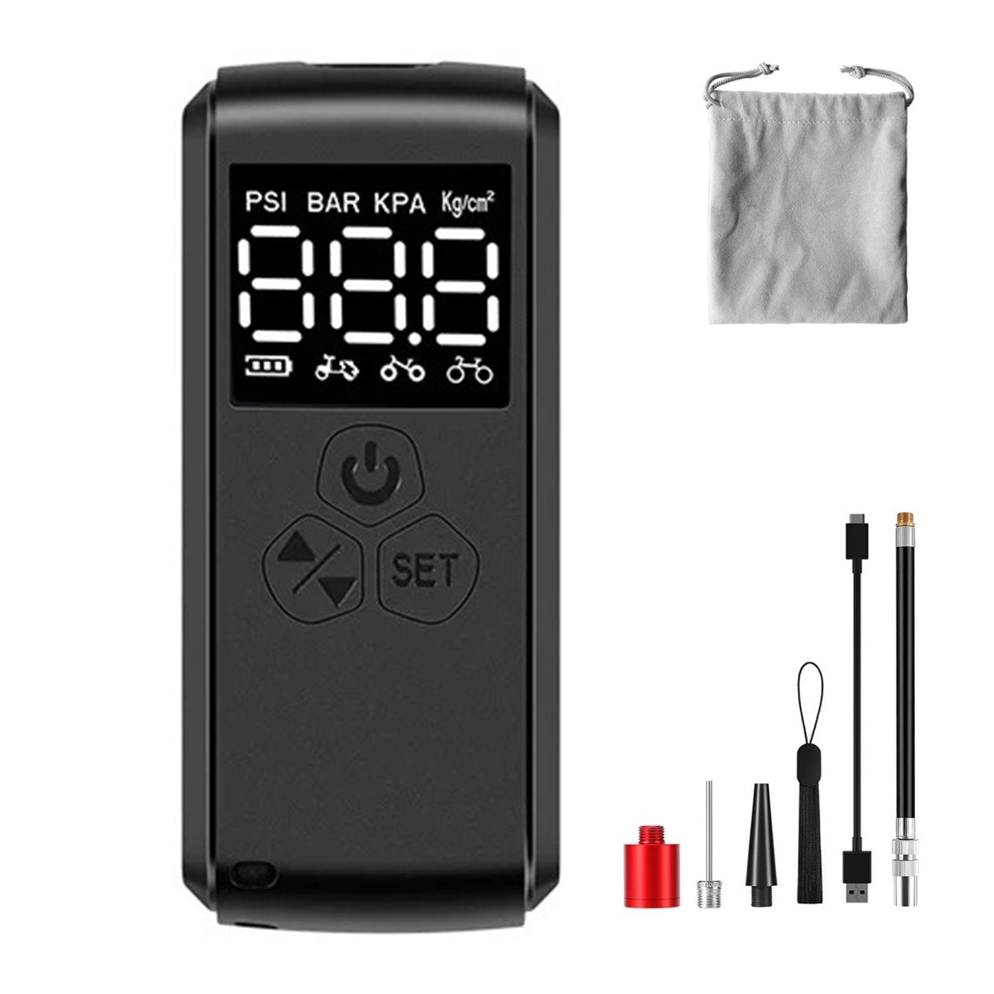 Cordless 150PSI Digital Air Pump: High-Pressure Portable Inflator for Tires, Bikes, and Sports Gear