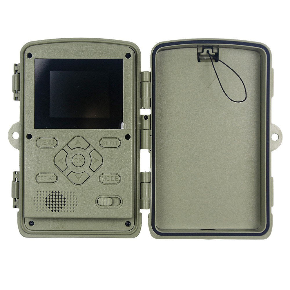 4K 48MP Hunting Camera with 2.0 LCD, 46 LED Infrared Night Vision, 0.3-0.6s Trigger, 120° PIR Sensor