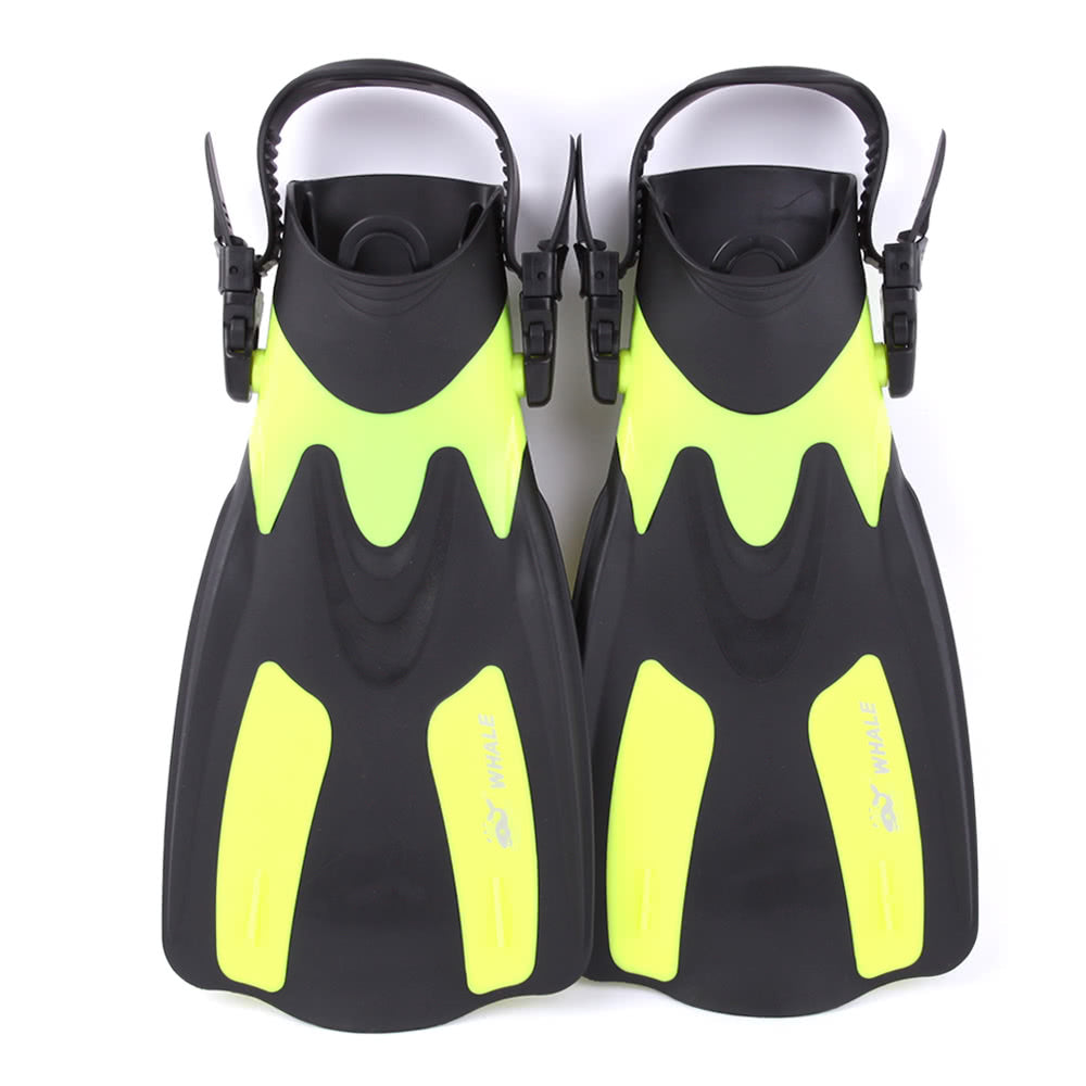 WHALE Adjustable Heel Adult Swim Fins for Snorkeling and Water Sports