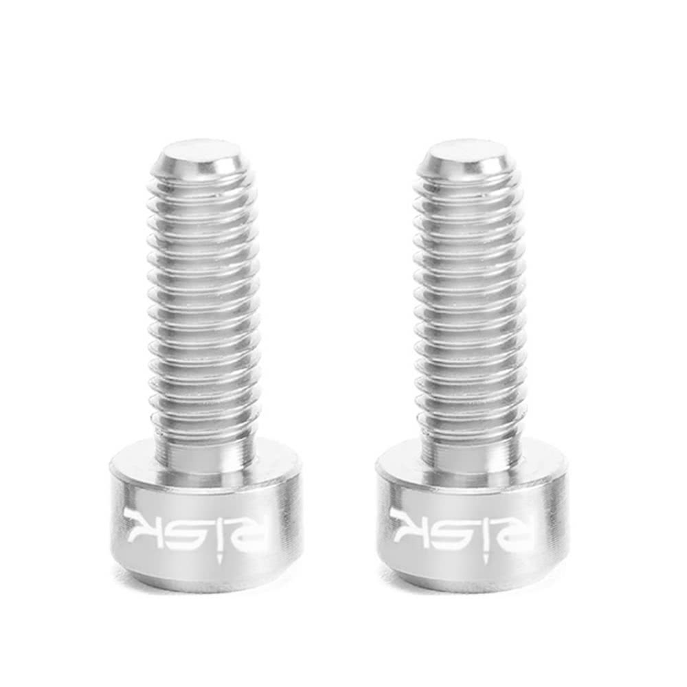 RISK 2PCS M5×14mm Titanium Thumb Shifter Bolts Hex Screw Set for MTB Bike