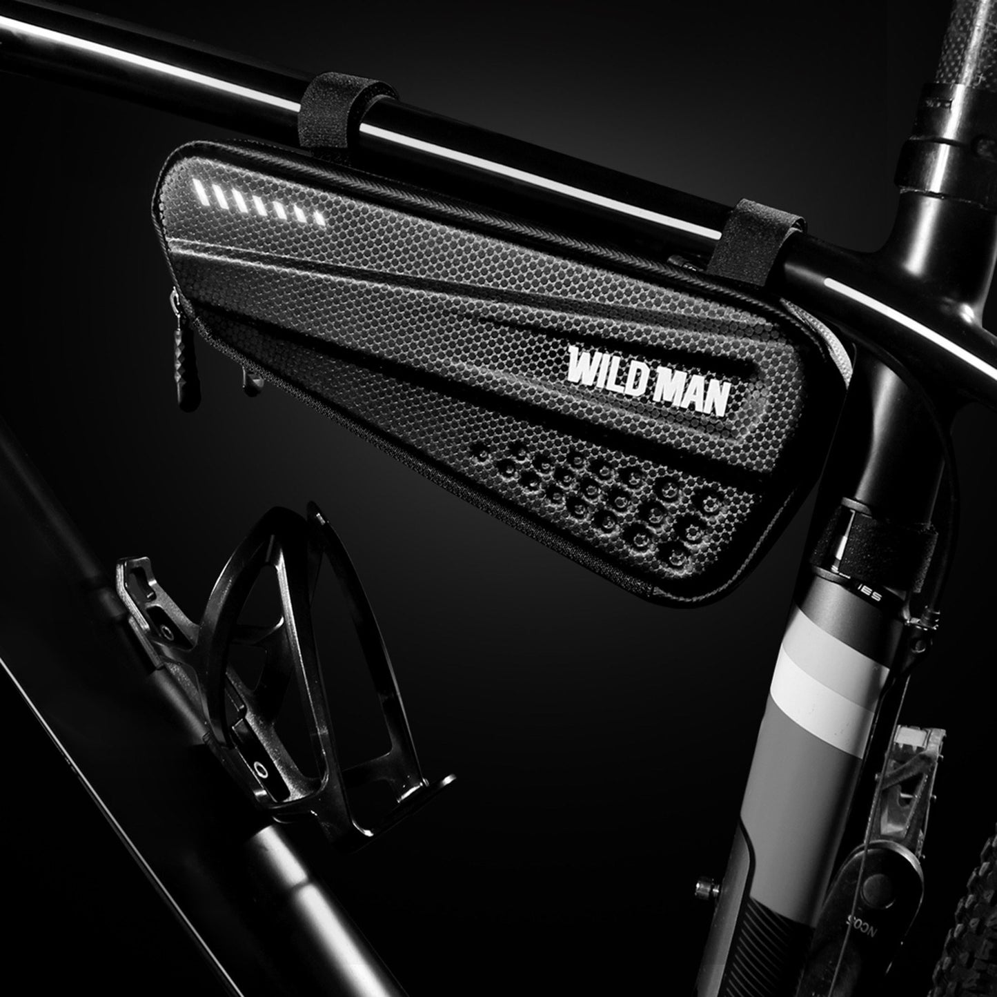Waterproof Hard Shell Bicycle Top Tube Bag - Road & Mountain Bike Frame Storage Case Cycling Pouch